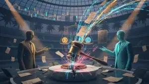 Consensus Miami 2026 Policy Summit stage with crypto lawmakers and regulators