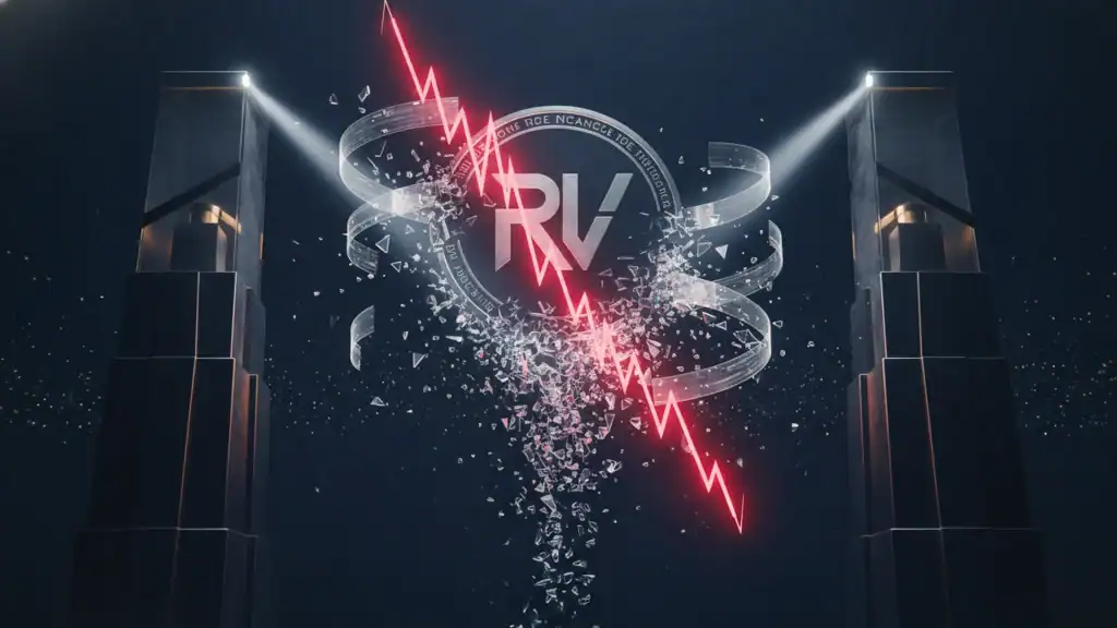 RAVE token price chart showing 90% collapse amid exchange investigation