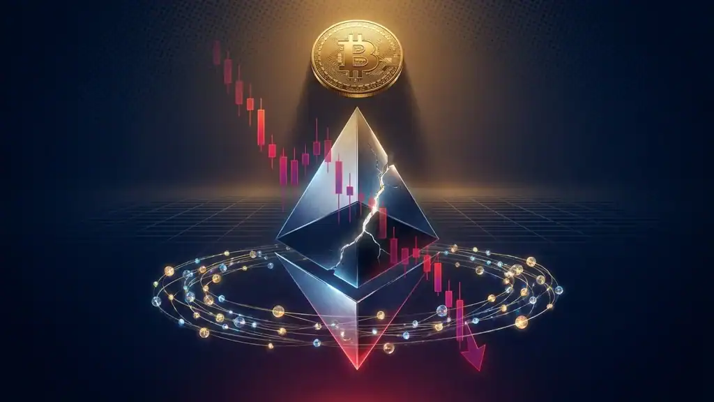 Ethereum Faces 10% Drop Against Bitcoin Despite Record ETH Staking