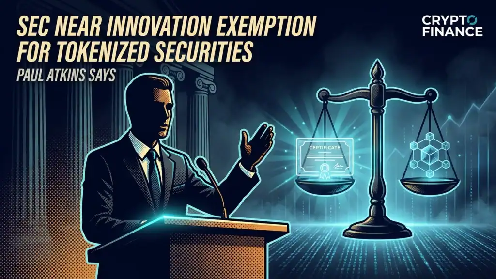 SEC Near Innovation Exemption for Tokenized Securities, Paul Atkins Says