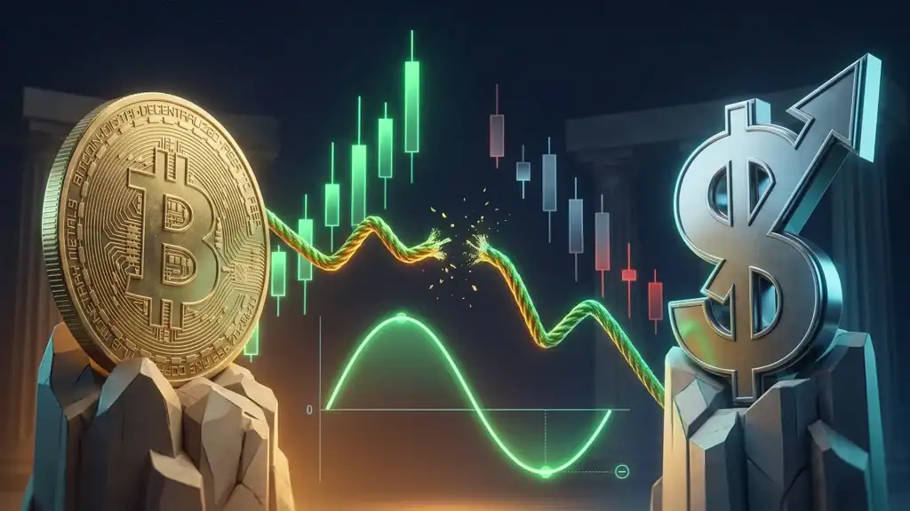Bitcoin Dollar Inverse Correlation Hits Most Extreme Level Since 2022